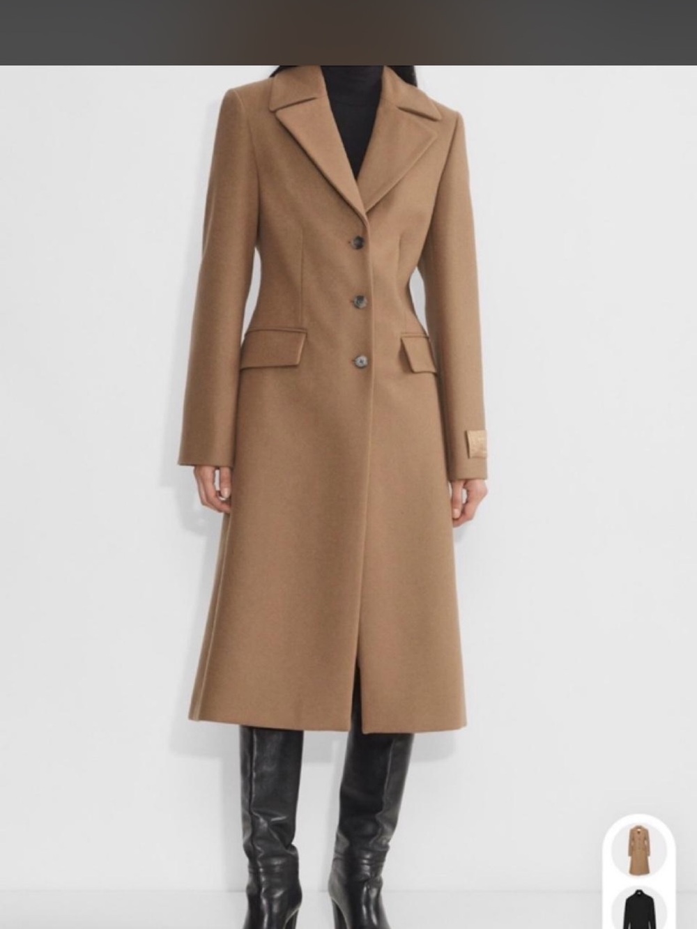 Aritzia Wilfred Eiffel Coat Virgin Wool Desert Sand $398